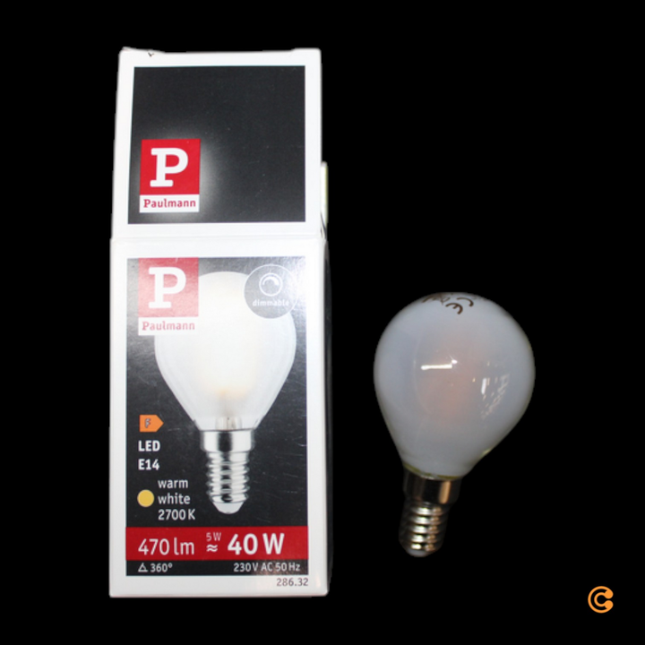 Paulmann LED-Lampe E14 5W Tropfen 2.700K matt dimmbar Glühbirne LED 5 STÜCK