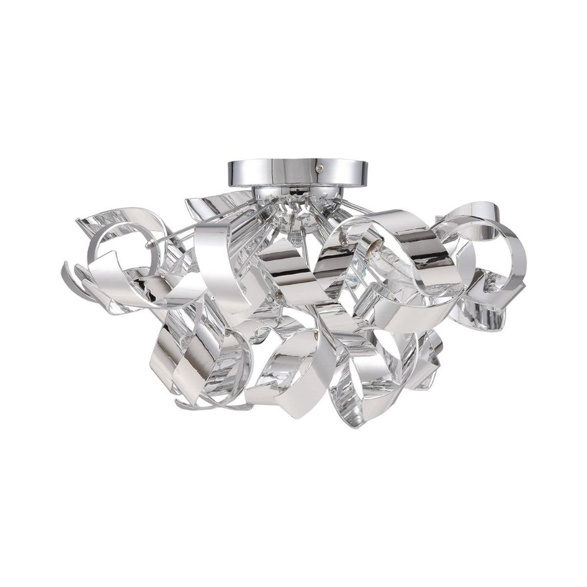 Lindby Deckenlampe Elviro Wohnzimmerleuchte Deckenlampe Hängelampe E14 chrom - 4251096516425