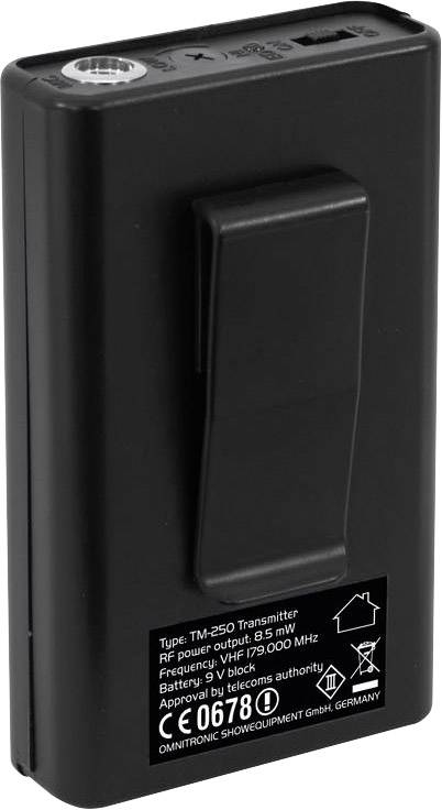B-Ware Omnitronic TM-250 Mikrofon-Sender Übertragungsart Funk Gesangs- & Sprachmikrofon