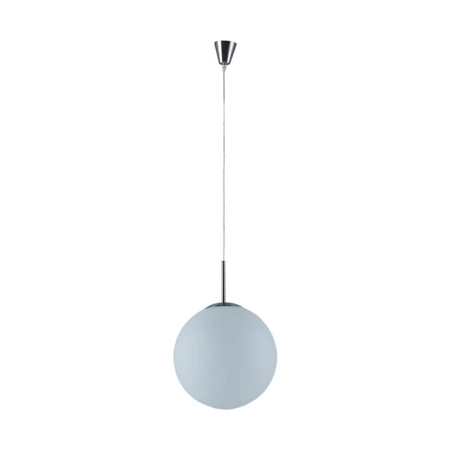 Suspension sphérique Lindby Marike, plafonnier, douille E27 en verre opale 