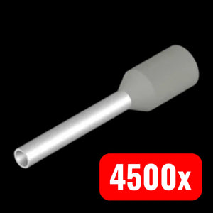 B-Ware Weidmüller Aderendhülse Aderendkappe Hülse Teilisoliert Grau 0.75 Mm² 4500 Stück