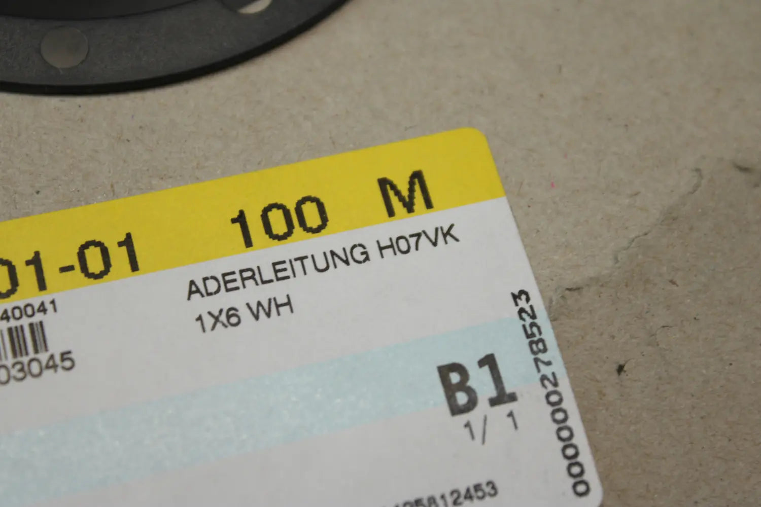 B-Ware Lapp Litze Kupferdraht Aderleitung Kabel Weiß Flexibel 1x6 Mm² H07 V K 100 Meter - 2050000538261
