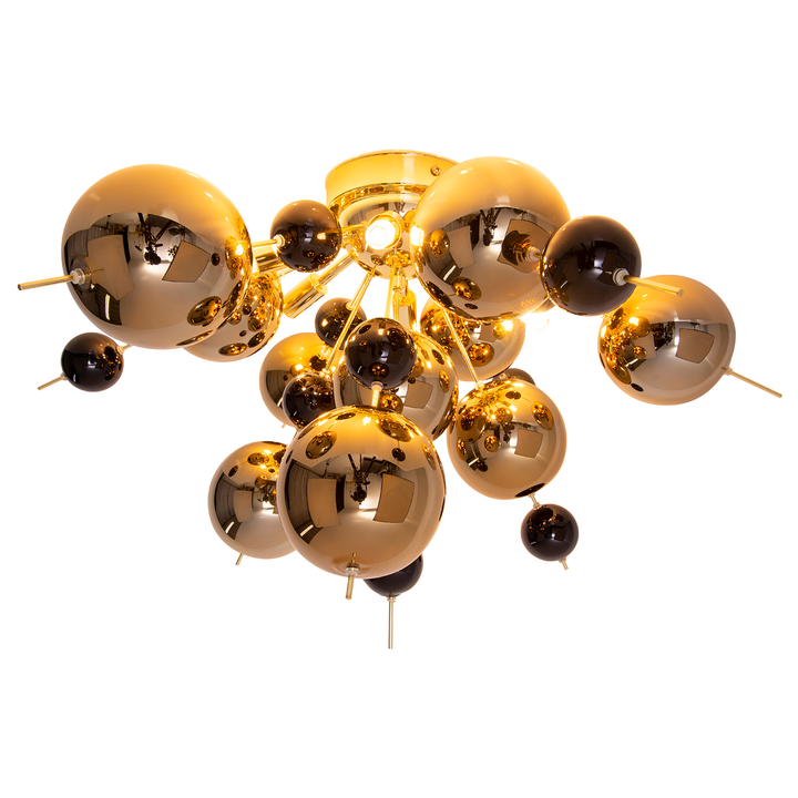 Näve Deckenleuchte Explosion II Deckenlampe Deckenlicht Klarglas Stahl 6 flam754
