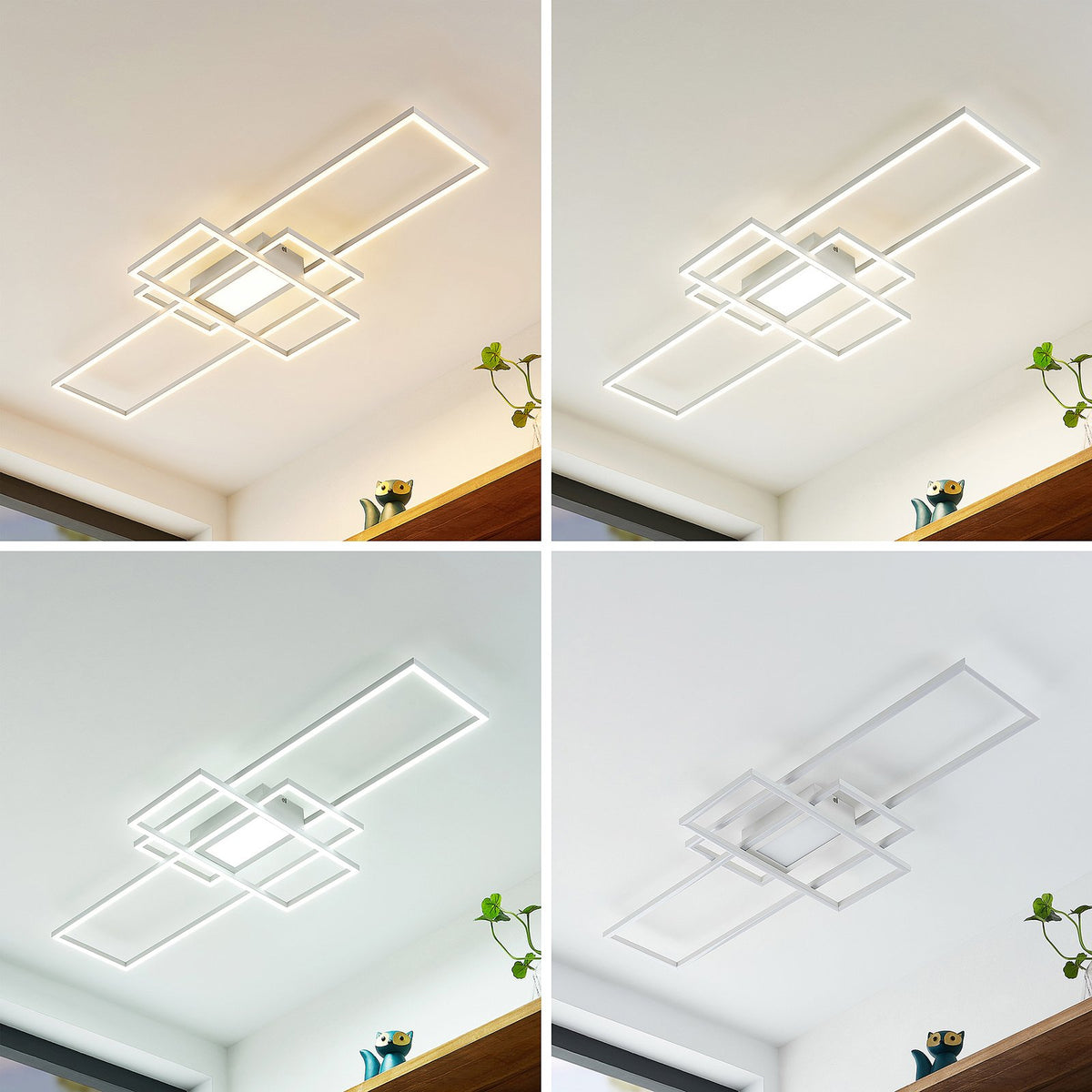 Lindby Caitlin LED-Deckenlampe Deckenlampe Deckenlicht Wohnzimmerleuchte weiß220 - 4251096595574