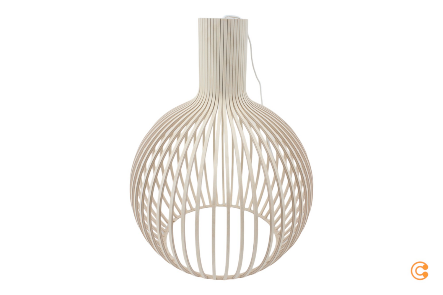 B-Ware Secto Octo Led Pendelleuchte Hängeleuchte Designlampe Kuppel Birkenholz Natur