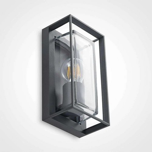 B-Ware Arcchio Ismera Außenwandleuchte Mit Glas Außen Wandleuchte Lampe E27 Dunkelgrau
