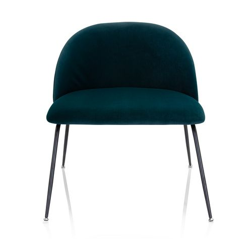 B-Ware Hjh Office Loungesessel Living Velvo Polster Stuhl Esszimmerstuhl Samt Petrol