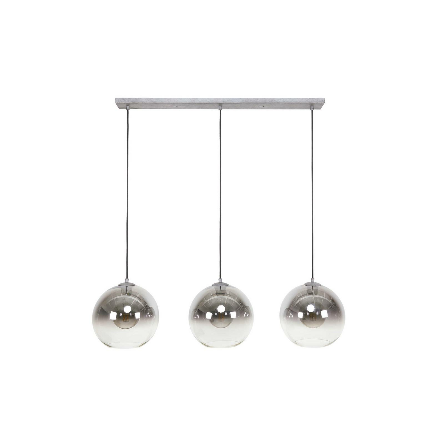 Suspension Alessandra, plafonnier, abat-jour en verre, trois lumières, E27634, produit de seconde main