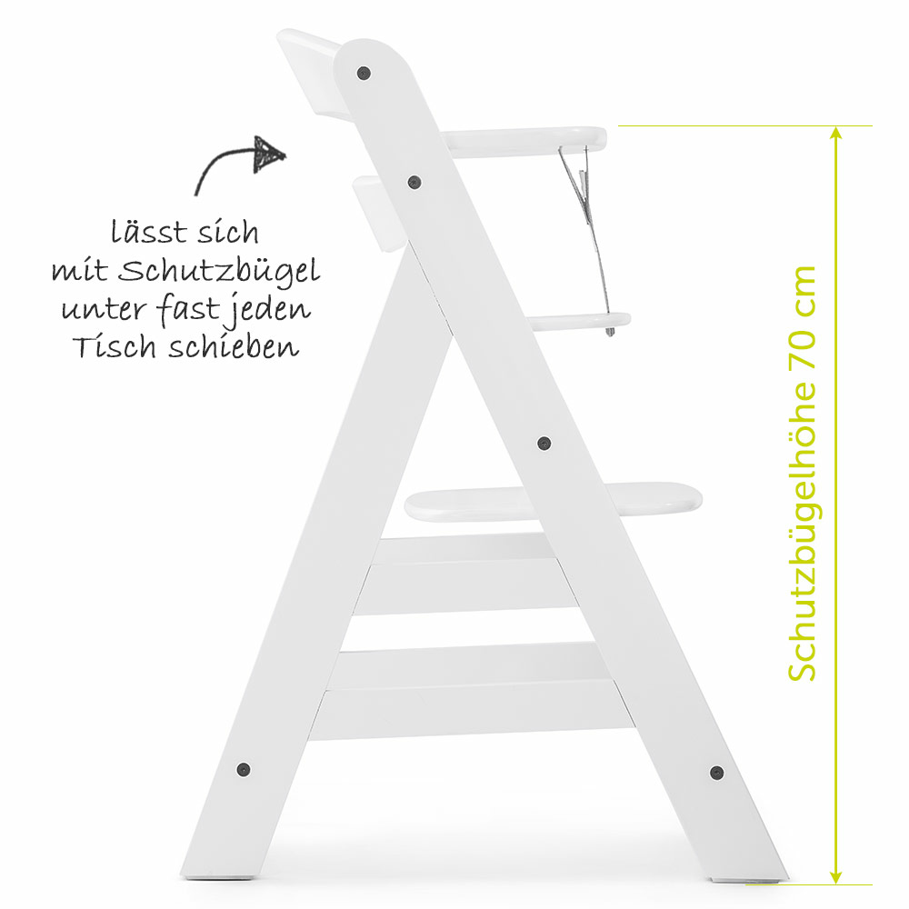 B-Ware Hauck Hochstuhl Alpha Plus Treppenhochstuhl Kinderhochstuhl Kinderstuhl Weiß