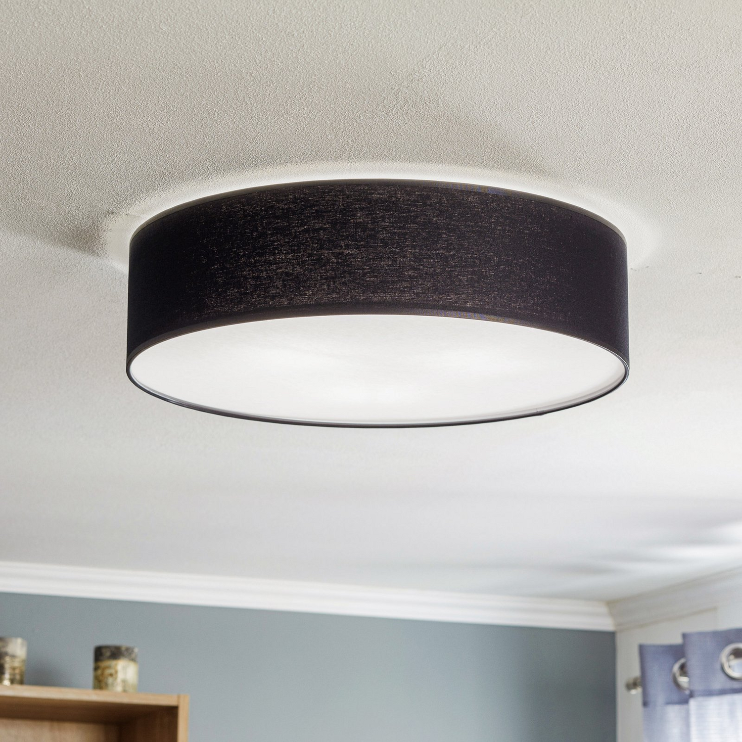 B-Ware Rondo Deckenleuchte Lampe Schwarz Hauptlicht Deckenlampe ø 50 Cm Leuchte Led 226