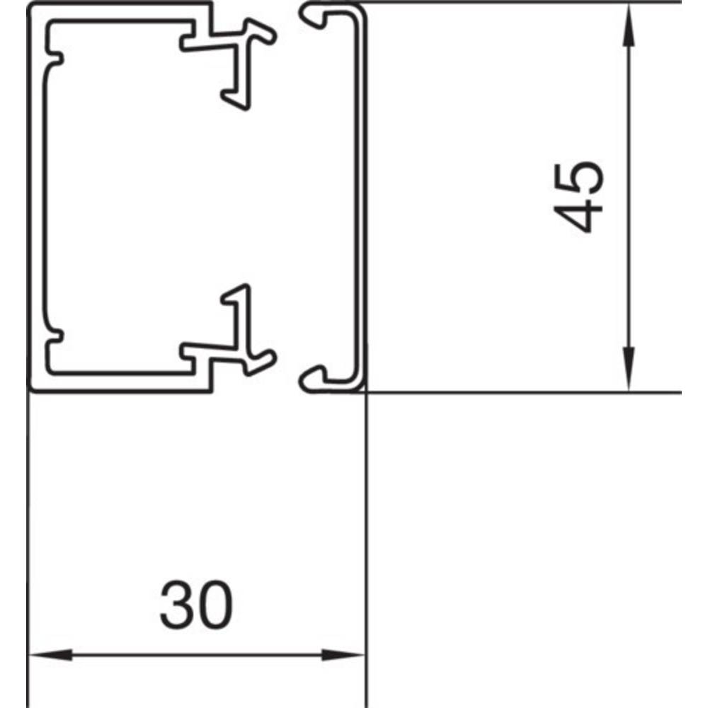 Hager LF3004509016 Kabelkanal Leitungsführungskanal 2000 x 45 x 30mm 32m Weiß