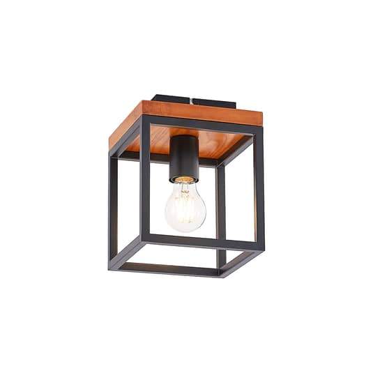 Lindby Miravi Deckenlampe Holz Einflammig Deckenleuchte Deko Deckenlicht E27 B-Ware