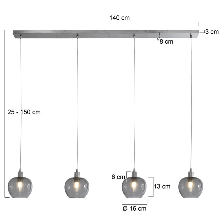 Steinhauer Lighting Lotus 1900ST Pendelleuchte Pendellampe Leuchte Lampe Licht