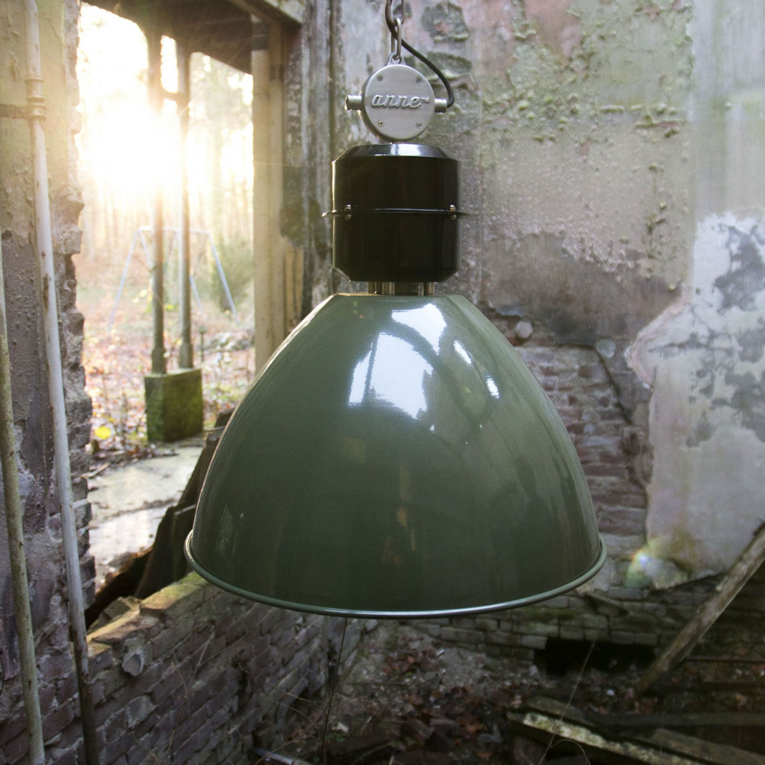 B-Ware Steinhauer Olivgrüne Pendelleuchte Frisk Hängeleuchte Lampe Im Industrie Design