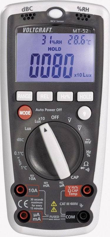 Voltcraft Hand Multimeter Multimeter Digital Umwelt Messfunktion Cat Iii 600 V B-Ware