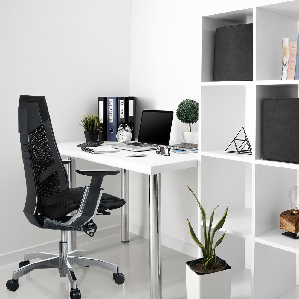 B-Ware Hjh Office Bürostuhl Drehstuhl Genidia Schreibtischstuhl Stuhl Netzstoff Schwarz