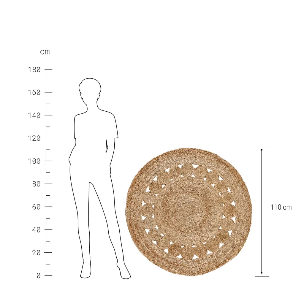 B-Ware All Nature Hanfteppich Mit Lochmuster Teppich Bodenteppich Bodenbelag