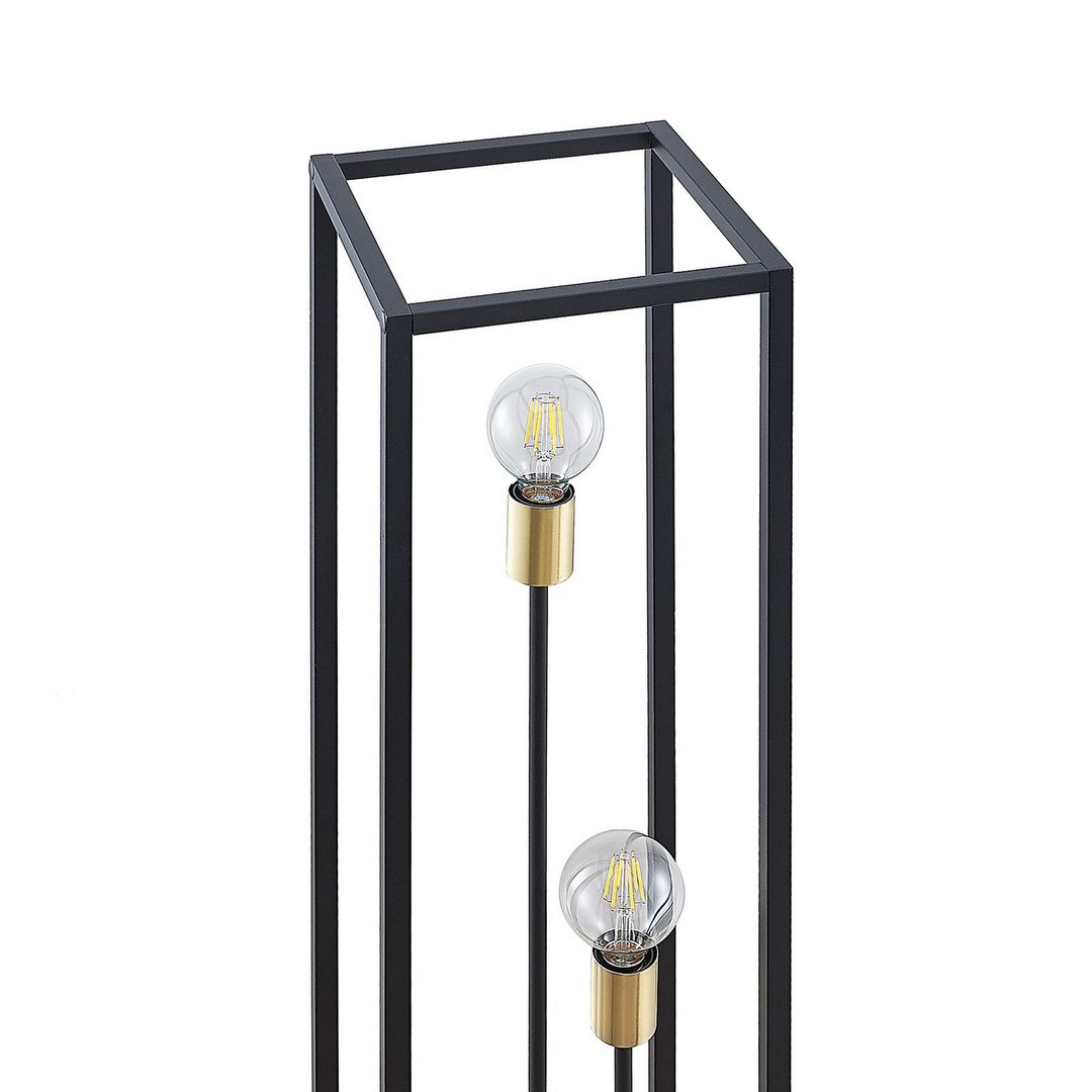 Lindby Tiliane Käfig Stehlampe Stehleuchte Lampe Leuchte 3 Flammig E27 Schwarz B-Ware - 4251911708653