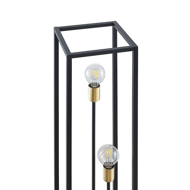 Lindby Tiliane Käfig Stehlampe Stehleuchte Lampe Leuchte 3 Flammig E27 Schwarz B-Ware - 4251911708653