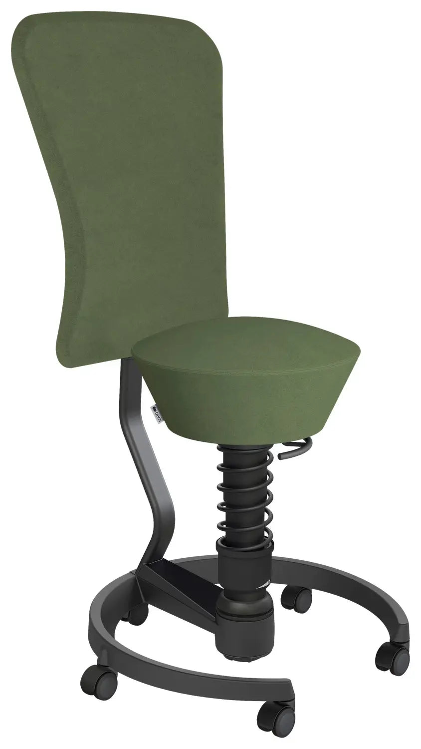 B-Ware Aeris Swopper Bürohocker Mikrofaser Grün Schwarz Ergonomisch Höhenverstellbar - 1
