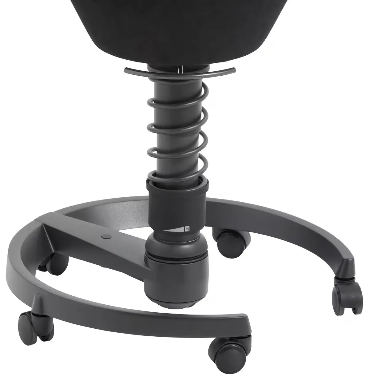 B-Ware Aeris Swopper Bürohocker Schwarz Mikrofaser Ergonomisch Höhenverstellbar Hocker - 1