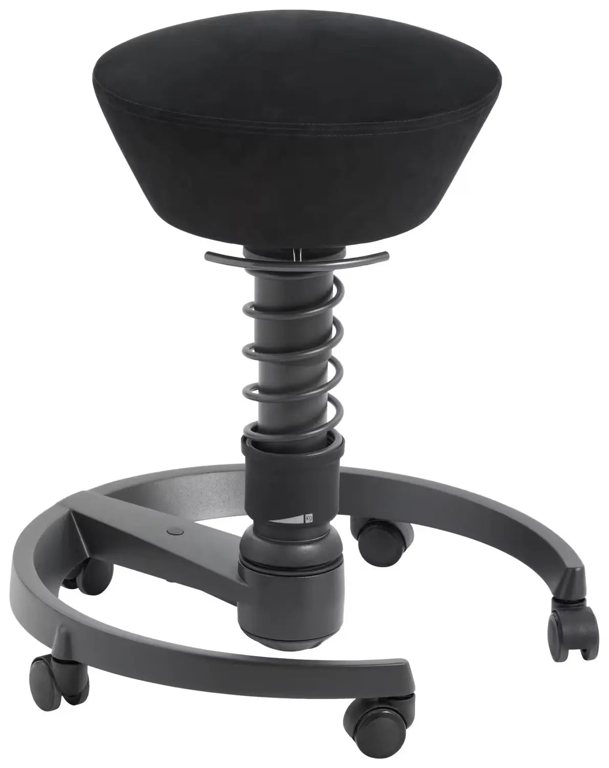 B-Ware Aeris Swopper Bürohocker Schwarz Mikrofaser Ergonomisch Höhenverstellbar Hocker - 1