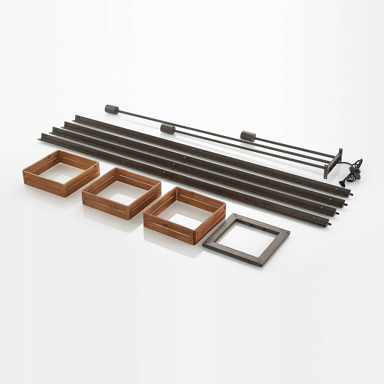 Lindby Kanisa Stehleuchte Stehlampe Wohnzimmerlampe Lampe Leuchte Metall Holz912 - 4251911708028