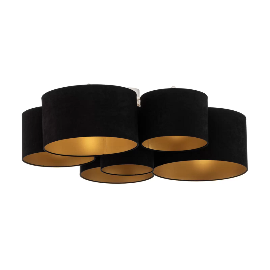 Euluna Lodge Deckenleuchte Schwarz Gold Deckenlampe Lampe Leuchte Spot Licht B-Ware - 5905317601894