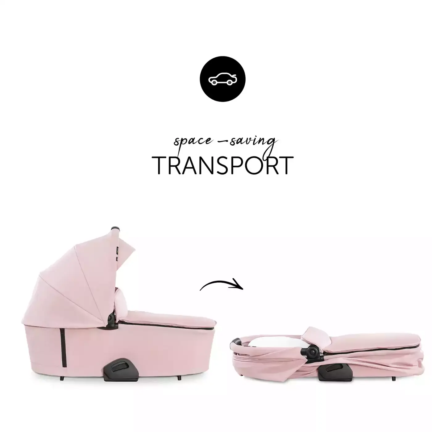 B-Ware Hauck Vision X Kinderwagen Wanne Melange Rose Buggy Babywagen Rosa