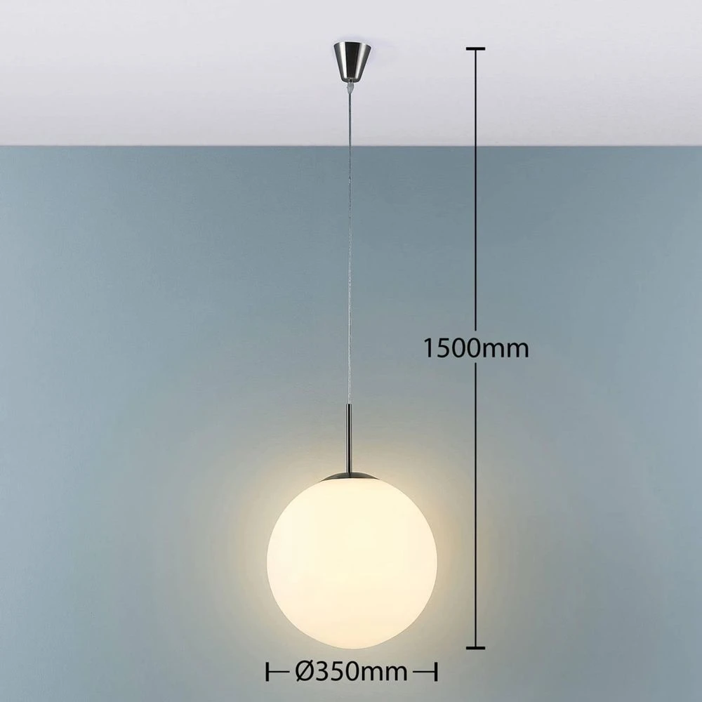 B-Ware Lindby Kugel Hängeleuchte Marike Pendelleuchte Deckenlampe Lampe E27 Opalglas10