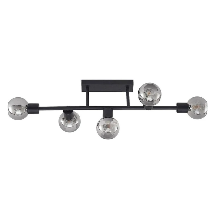 Lindby Biscala Led Deckenlampe 5 Flg. Schwarz Rauch Deckenlampe Deckenlicht 897 B-Ware