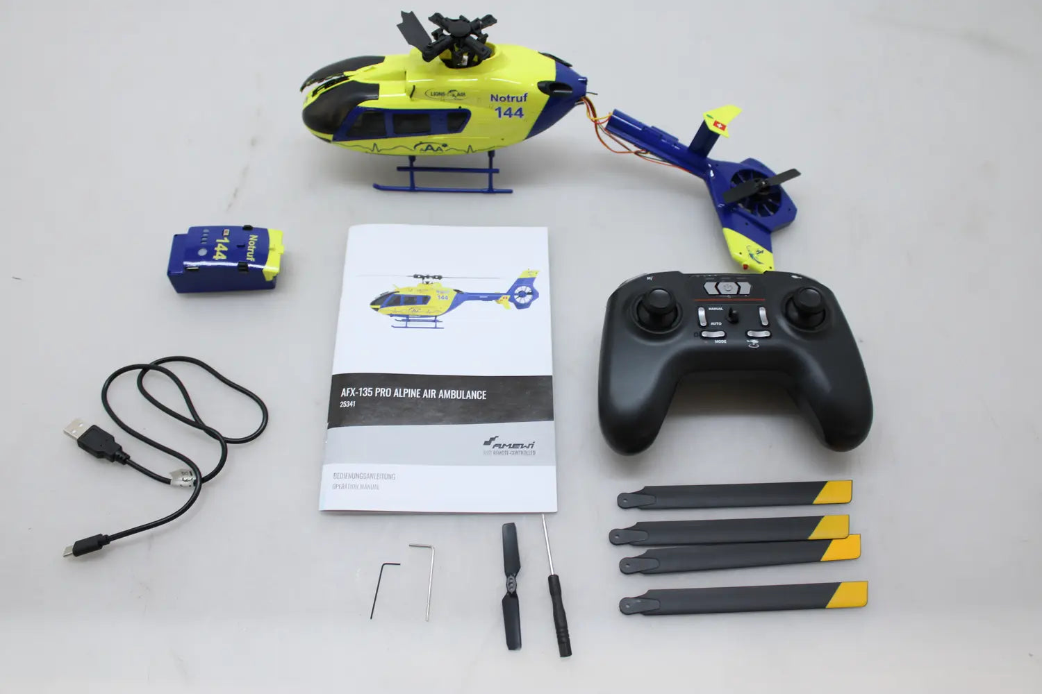 D-Ware Amewi Afx 135 Pro Alpine Air Rc Hubschrauber Modellbau Helikopter Defektware728 - 4262408975885