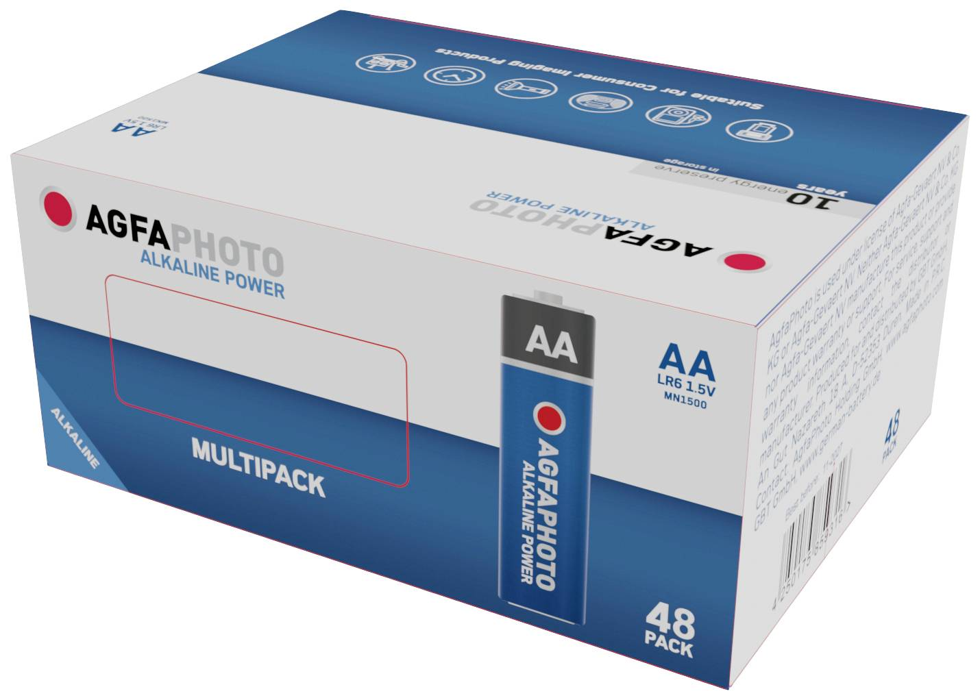 B-Ware Agfa Photo Power Lr6 1.5 V 48 St. Mignon (Aa) Batterie Alkali Mangan 3 Sets - 4250175859316