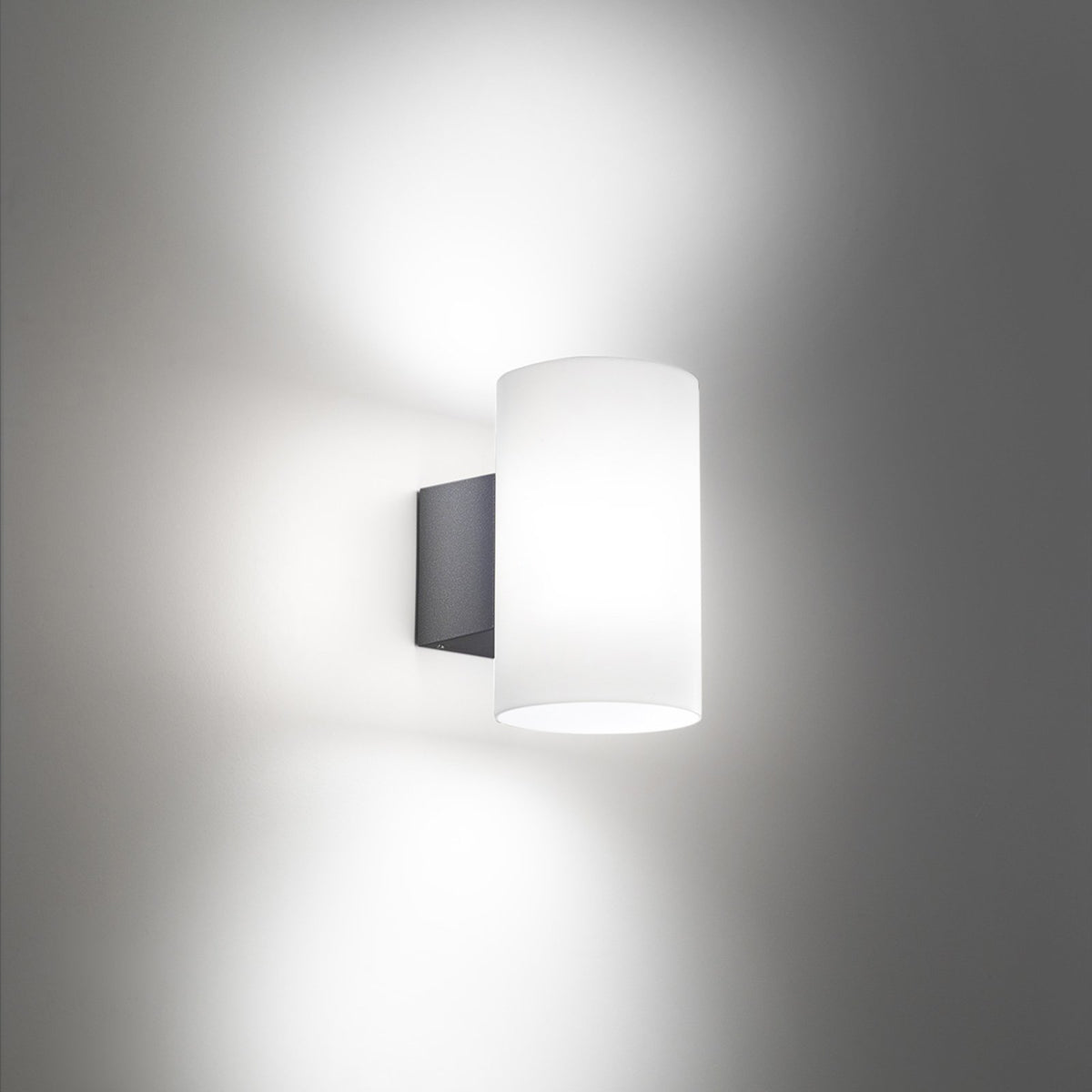 AILATI Außenwandleuchte Wandlampe LED Bianca dunkelgrau Kunststoff - 8056300194927