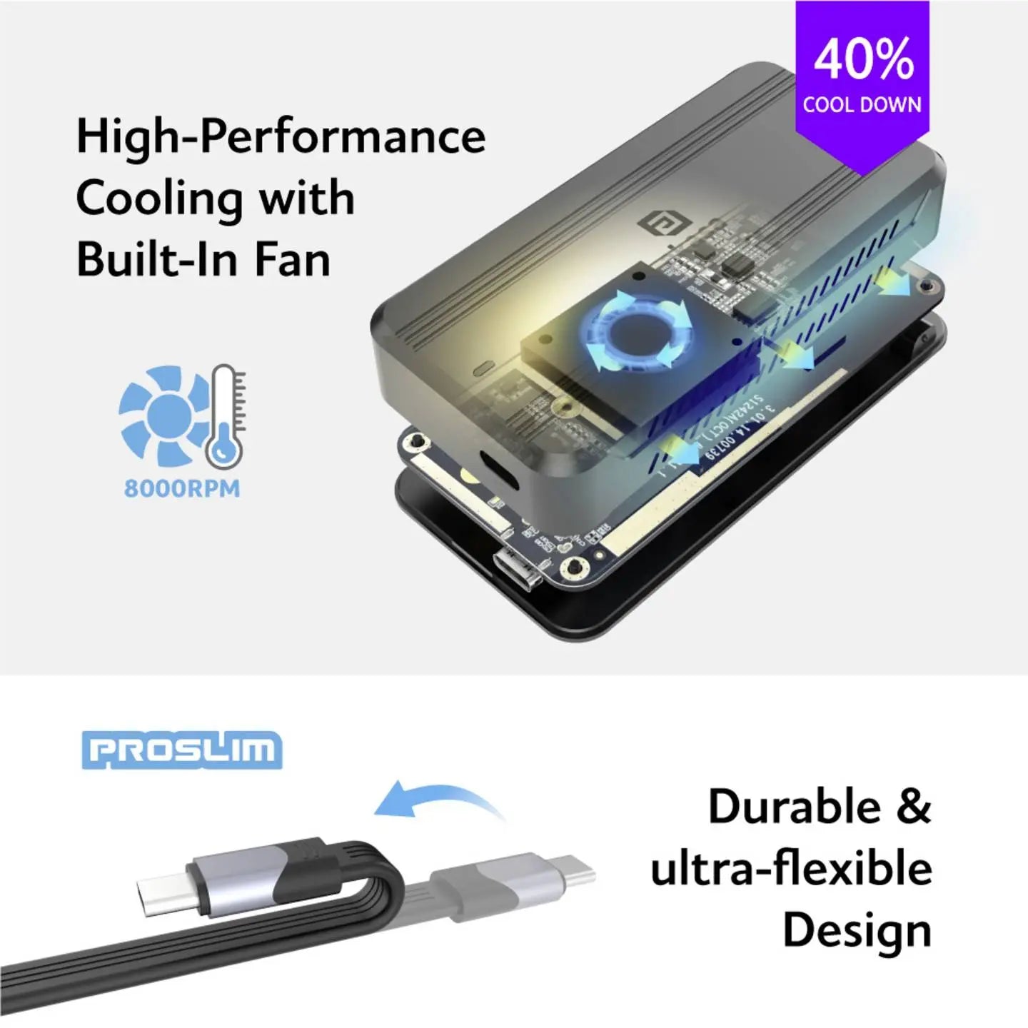 B-Ware Akasa Ssd Gehäuse Festplattengehäuse M2 Usb C Usb4 40 G Bit Pc Ie - 4710679553351