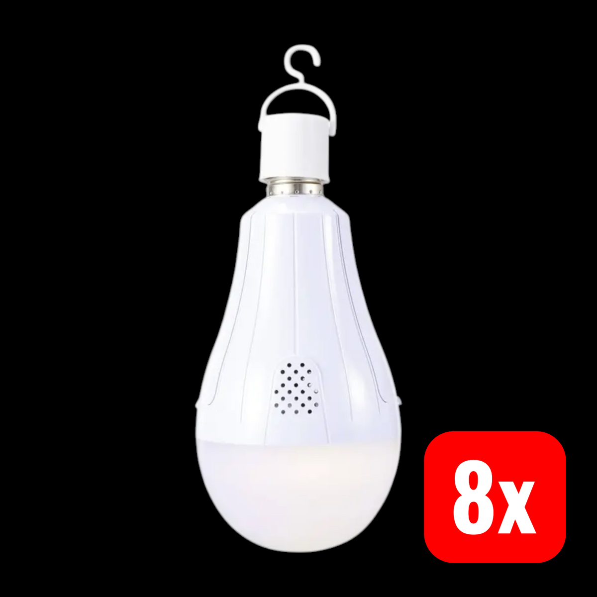Akku LED-Leuchtmittel Glühlampe E27 Warmweiß nicht dimmbar 20 W Haken 8 STÜCK - 4064161250052