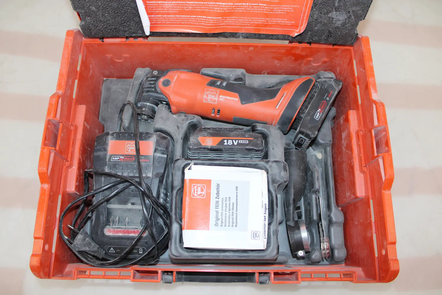 D-Ware Fein Multifunktionswerkzeug Multitool Akku Amm 500 Plus Set Defektware - 4014586895352
