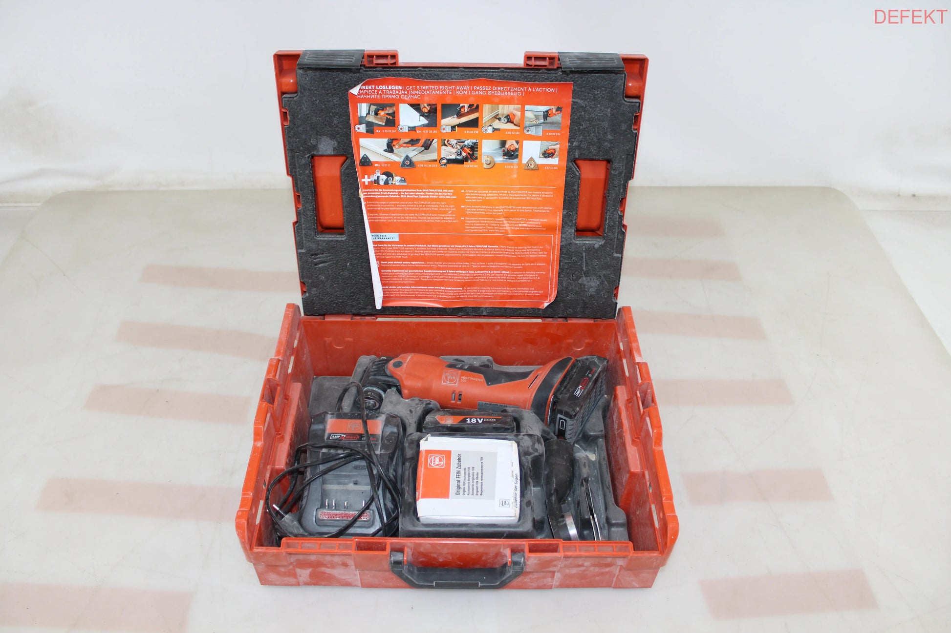 D-Ware Fein Multifunktionswerkzeug Multitool Akku Amm 500 Plus Set Defektware - 4014586895352