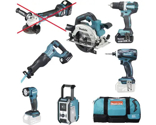B-Ware Makita Akku Spezialset Dlx7018 Tx1 Elektrowerkzeug Akkuwerkzeug 18 V Siehe Text - 88381737708