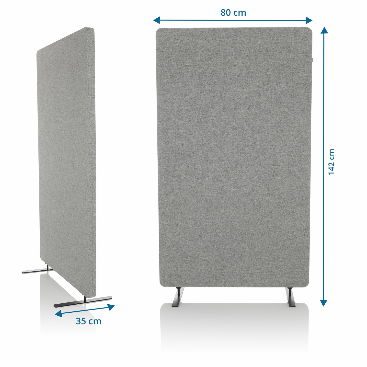 B-Ware Hjh Office Flexmiut Stand   Trennwand Hellgrau Büro Schallschutz Schallwand Wand - 4064323035756