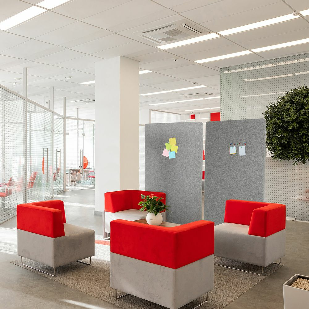 B-Ware Hjh Office Flexmiut Stand   Trennwand Hellgrau Büro Schallschutz Schallwand Wand - 4064323035756