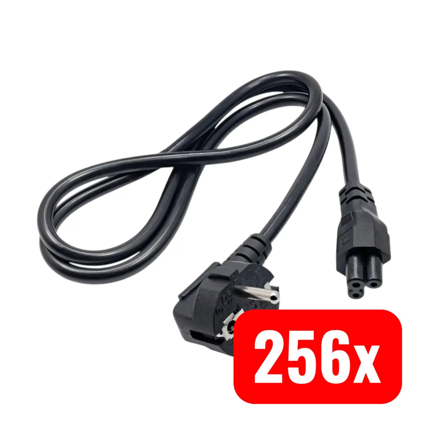 B-Ware Akyga Stromkabel Adapter Netzteil Kabel Schwarz Kleeblatt C5 1 M 256 Stück - 5901720134523