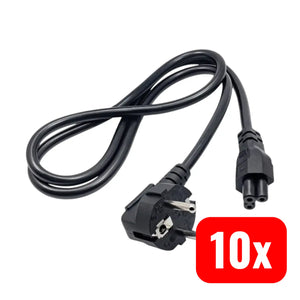 B-Ware Akyga Stromkabel Adapter Netzteil Stromleitung Schwarz Kleeblatt C5 1 M 10 Stück