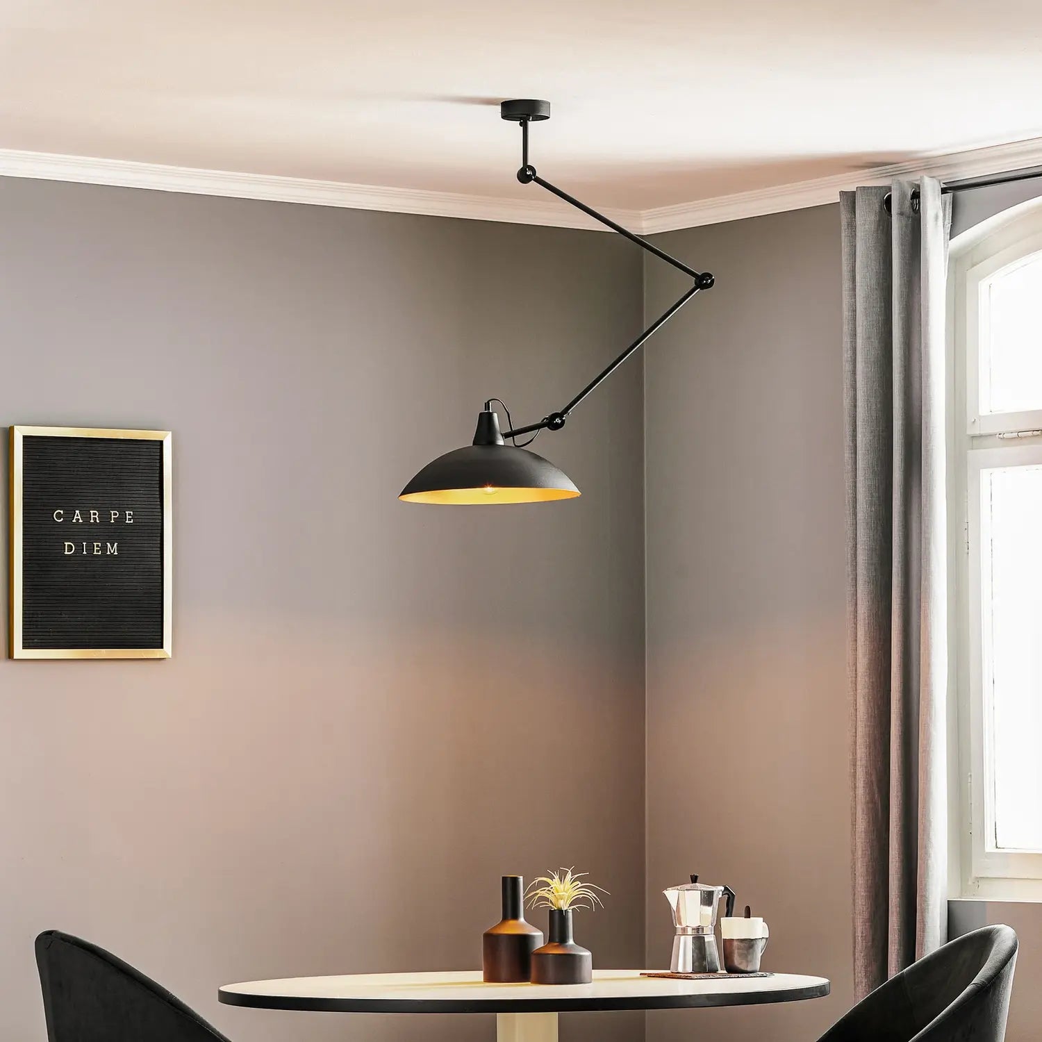 B-Ware Aldex Deckenlampe Leuchte Lampe 808 Verstellbar 1 Flammig Schwarz Gold Metall48 - 1078056