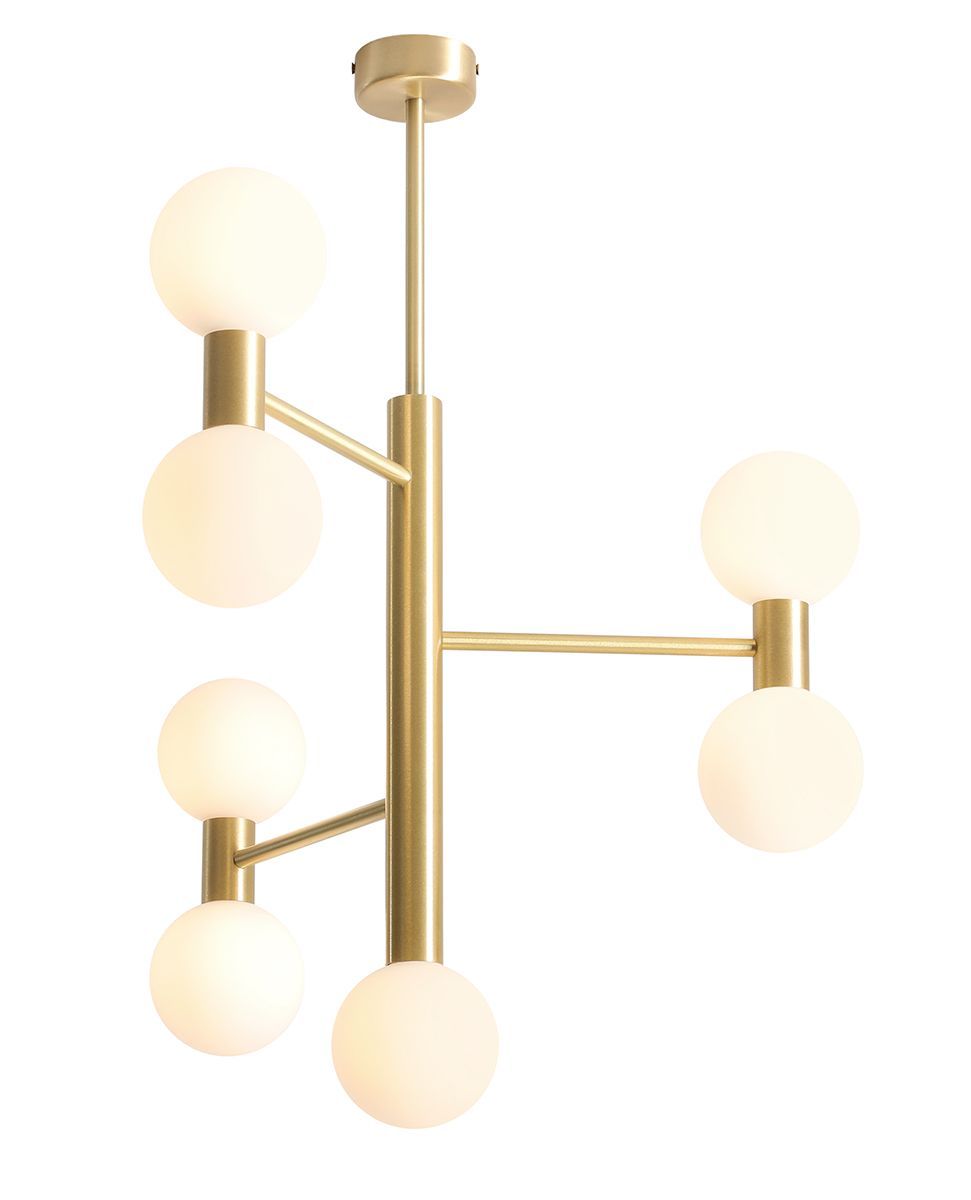 Aldex Deckenleuchte Pendelleuchte Flare Hängeleuchte 7-flg Messing Glas - 5904798658793