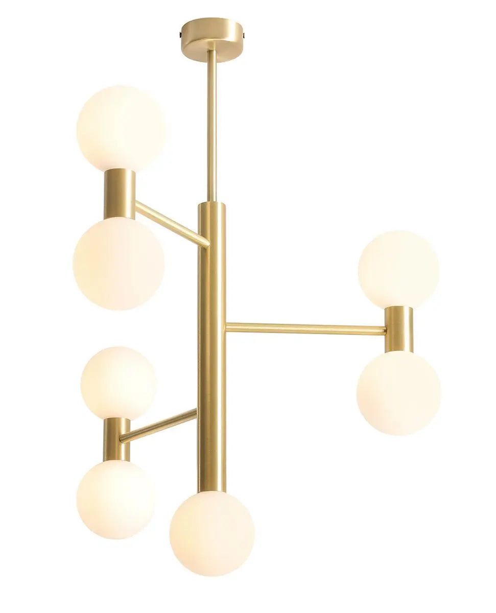 B-Ware Aldex Deckenleuchte Pendelleuchte Flare Hängeleuchte 7 Flg Messing Glas  - 5904798658793