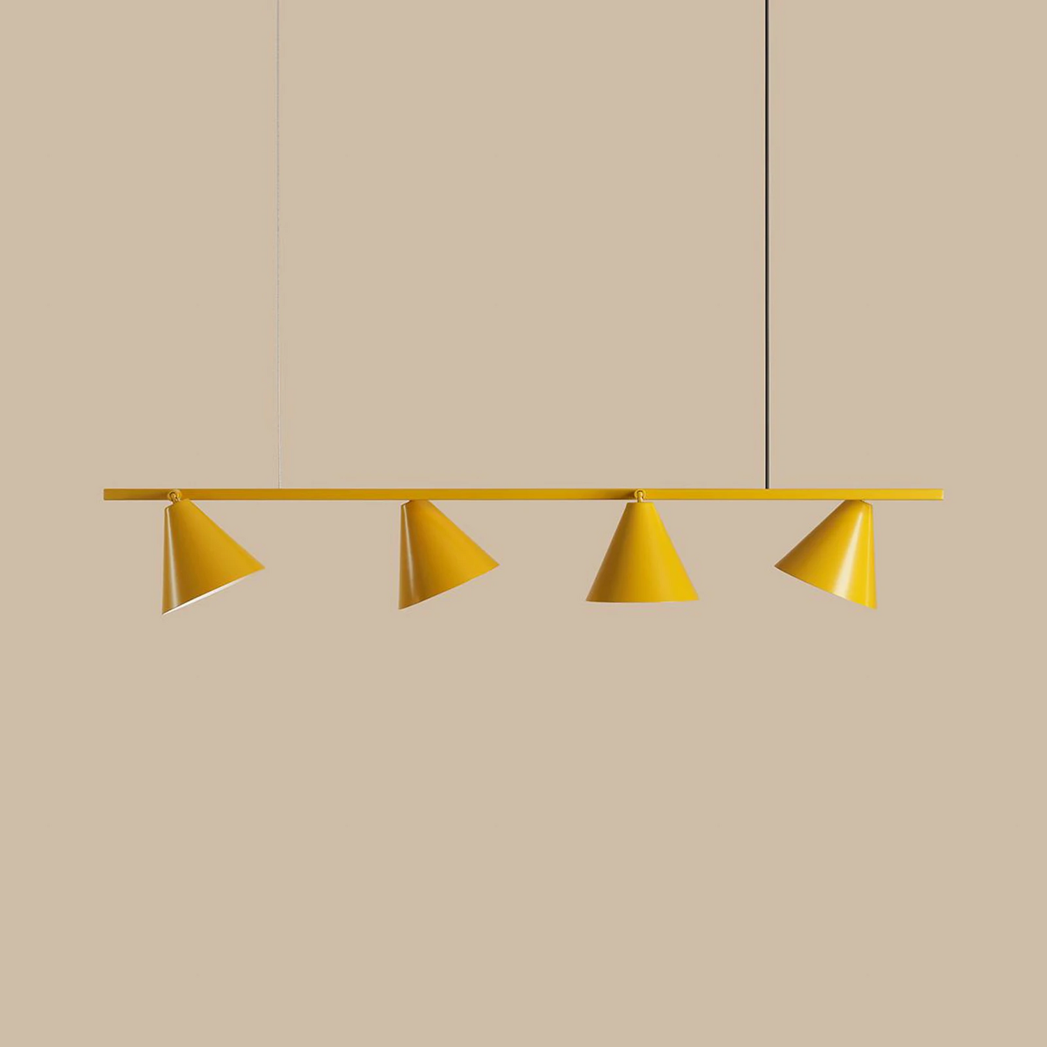 B-Ware Aldex Hängeleuchte Lampe 4 Hängelampe Licht Gelb Metall Kegel E27 Siehe Text - 5904798657345