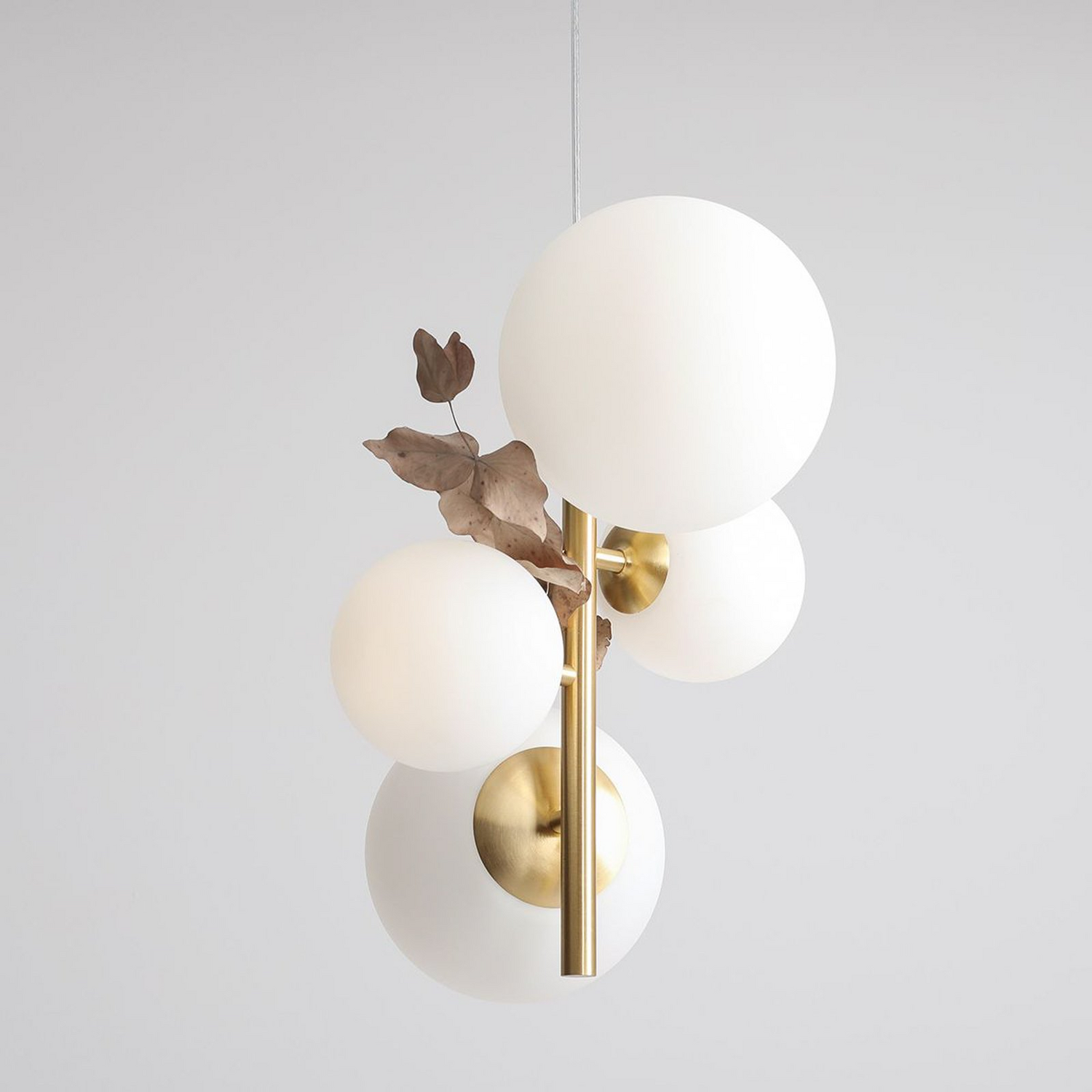 B-Ware Aldex Hängeleuchte Joel Deckenlampe Pendelleuchte Messing/Weiß 4 Flammig E27 - 5904798654474