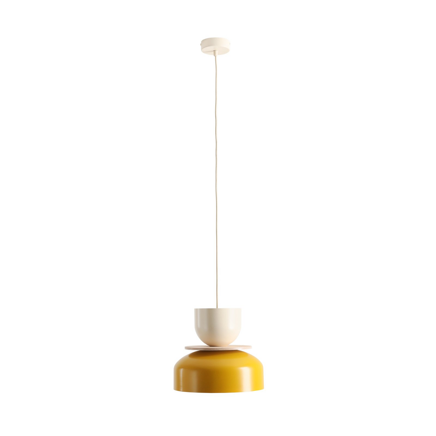 Aldex Hängeleuchte Uto Lampe Pendelleuchte Deckenlampe Gelb/Creme Metallschirm  B-Ware - 5904798659059