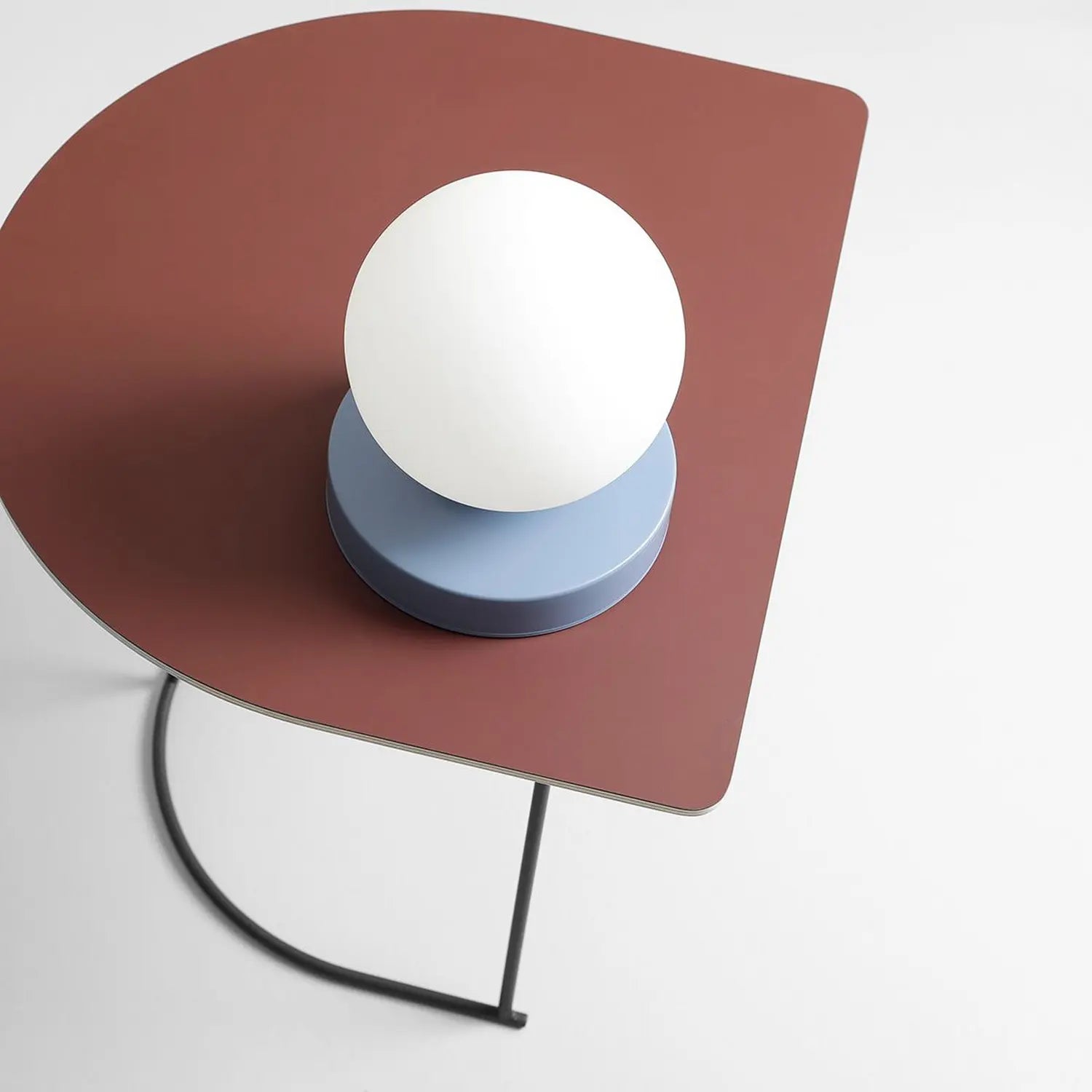 B-Ware Aldex Tischlampe Leuchte Lampe Joel Blau Weiß Höhe 17 Cm Metall Glas - 5904798656942